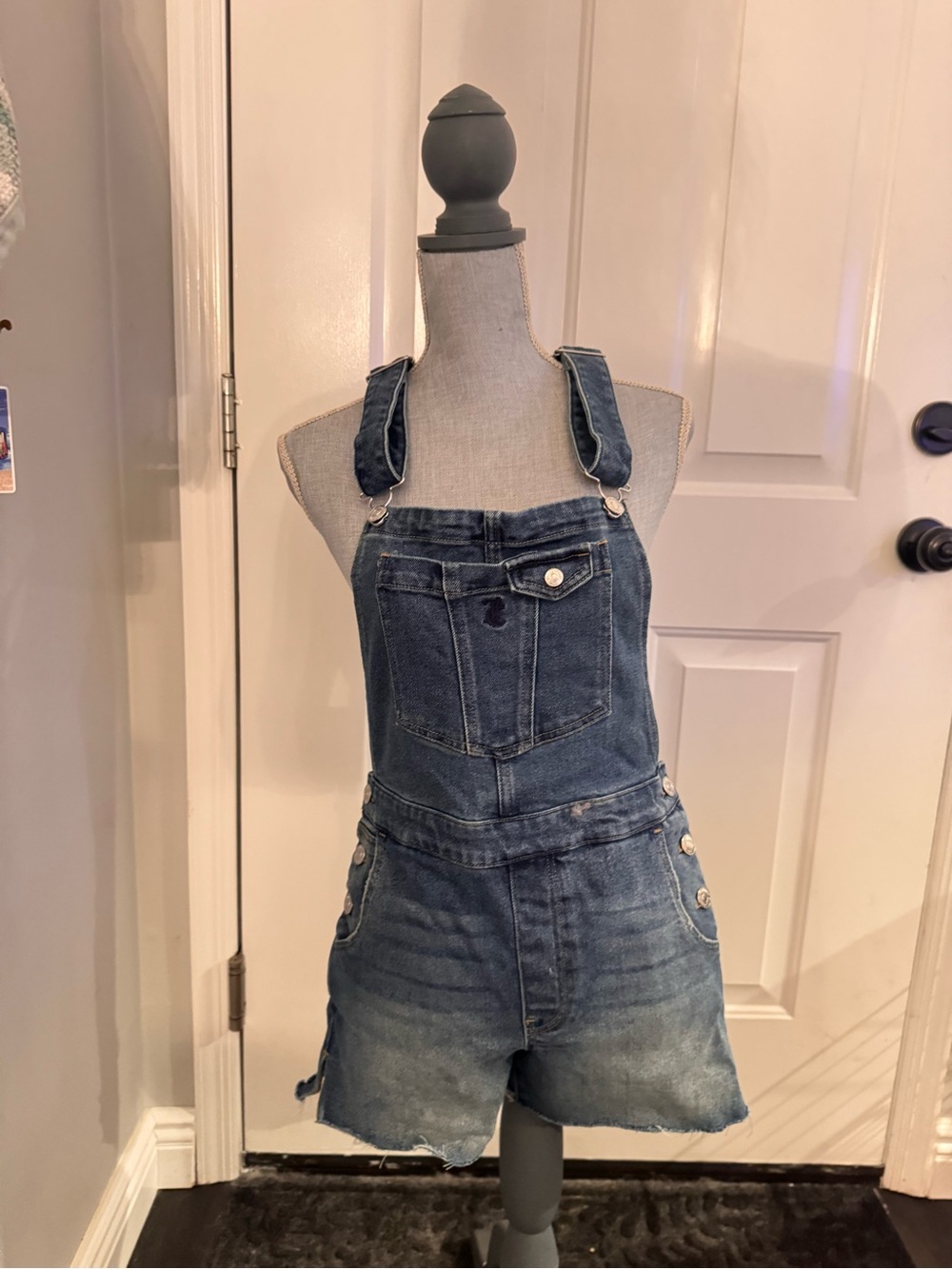 Juicy Couture Denim Overalls with Pink Label